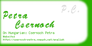 petra csernoch business card